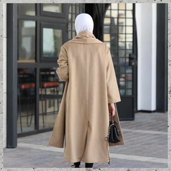 Long Coat with Scarf - Image 2